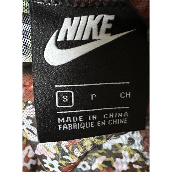 Nike Mesh Floral Sheer Top Women's Small Y2K Vintage Style Short Sleeve Stretch - Picture 8 of 8